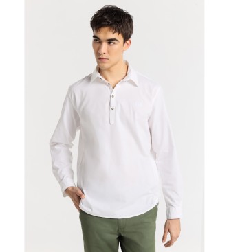 Bendorff para hombre. 840425308 Camisa polera elastica de manga larga basica blanco (XXL), Casual, Algodón