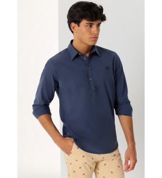 Bendorff para hombre. 840425308 Camisa polera elastica de manga larga basica marino (S), Casual, Algodón