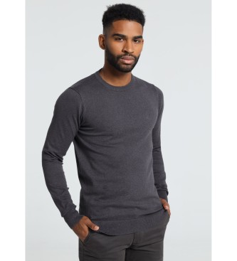 Bendorff para hombre. 870205164 Jersey basico con cuello caja (XXL), Casual, Gris, Algodón, Manga larga