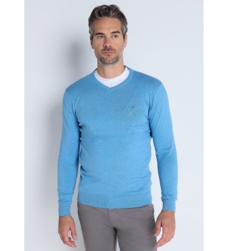 Bendorff para homem. BENDORFF - Pul?ver b?sico com decote em V azul