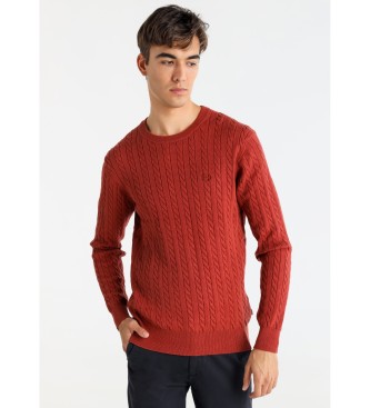 Bendorff para homem. 870505427 Pulôver entrançado vermelho (XXL), Casual, Algodão, Manga comprida
