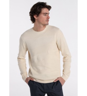 Bendorff para homem. Saltador de colarinho de caixa branco Bendorff