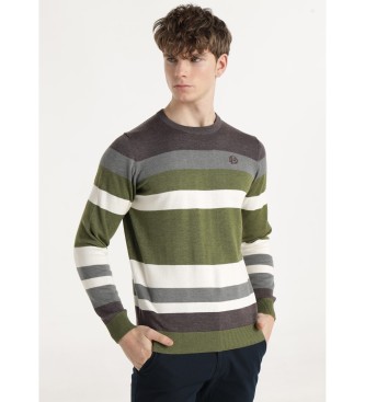 Bendorff para hombre. 870755626 Jersey franjas verde (XL), Casual, Algodón
