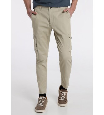Bendorff para hombre. 800185106 Pantalón cargo de caja media marrón (30), Casual, Algodón, Clásico