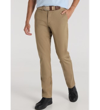 Bendorff para hombre. 801015001 Pantalón chino regular fit marrón (38), Casual, Algodón