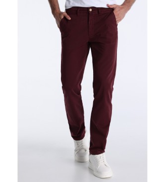 Bendorffvoor mannen. 801015001 Maroon Regelmatig Pasvorm Chino Broek (46), Casual, Granaatappel, Katoen