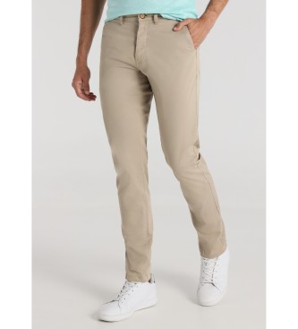 Bendorff para hombre. 807015004 Pantalón chino slim fit beige (38), Casual, Algodón