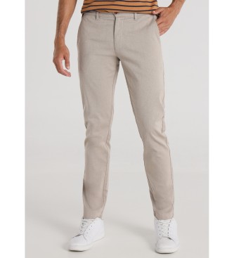 Bendorff para hombre. 803225553 Pantalón chino slim fit gris (31), Casual, Algodón