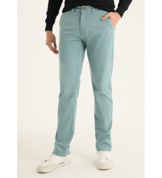 Bendorff para hombre. 801015001 Pantalones Chino Regular - Tiro Medio estilo casual verde (34), Algodón, Clásico, Bendorff outlet 2024.