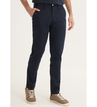 Bendorff para hombre. 800105385 Pantalones Chino Slim - Tiro Medio tejido canutillo marino (36), Casual, Algodón, Clásico, Bendorff outlet 2