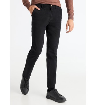 Bendorff para hombre. 802015002 Pantalón Chino negro (34), Casual, Algodón