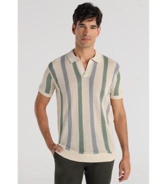 Imagen Bendorff para hombre. 831035505 Polo Manga corta estampado franjas verticales desagujado beige (XL), Casual, Algodón