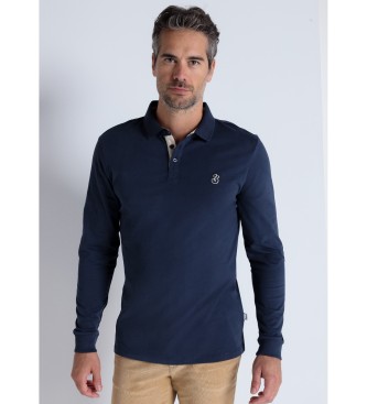 Bendorff para hombre. 830285125 Polo basico de manga larga marino (S), Casual, Algodón, Clásico