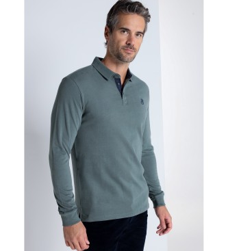 Bendorff para hombre. 830285125 Polo basico de manga larga (S), Casual, Verde, Algodón, Clásico