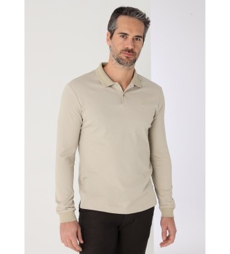 Bendorff para hombre. 830915471 Polo de manga larga tejido jaquard gris (XL), Casual, Algodón