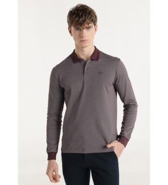 Bendorff para hombre. 831135566 Polo Jacquard Logo granate (M), Casual, Algodón, Manga larga
