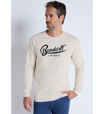 Bendorff para hombre. 860215264 Sudadera basica con cuello caja blanco (XXL), Casual, Algodón, Manga larga