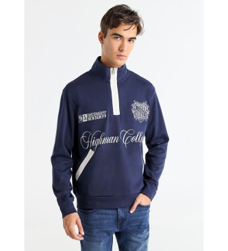 Bendorff para hombre. 860425422 Sudadera con cremallera marino (S), Casual, Algodón, Manga larga