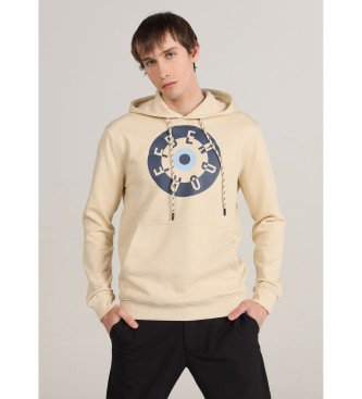 Bendorff para hombre. 860235294 Sudadera con capucha beige (M), Casual, Algodón, Manga larga