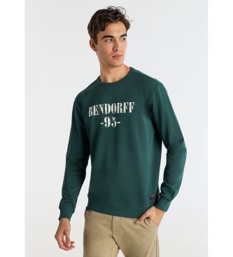 Bendorff para hombre. 860435424 Sudadera 95 verde (L), Casual, Algodón, Manga larga
