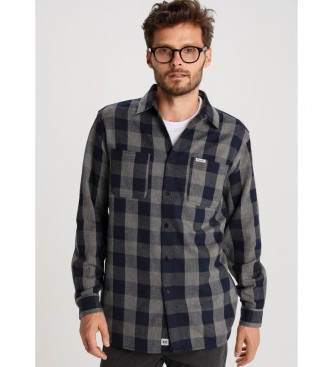 Bendorff para hombre. Camisa Cuadros Franela azul, gris Bendorff