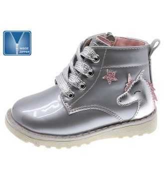 Beppi para criança. Botas de tornozelo 2195000 prata metálica