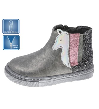 Beppi para criança. Botas de tornozelo 2195040 prata Beppi