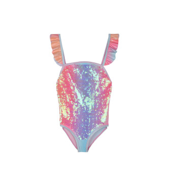 Billieblush para niña. U20913 Bañador con lentejuelas rosa (3años= 94cm), Beachwear, Poliéster, moda infantil