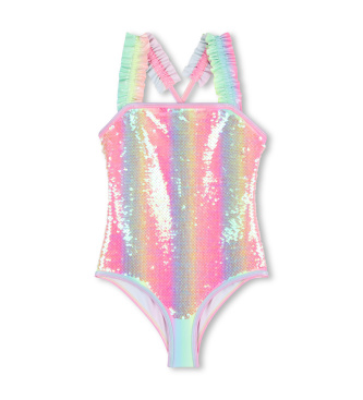 Billieblush para niña. U22200 Bañador Lentejuela multicolor (5años= 108cm), Beachwear, Poliéster, moda infantil