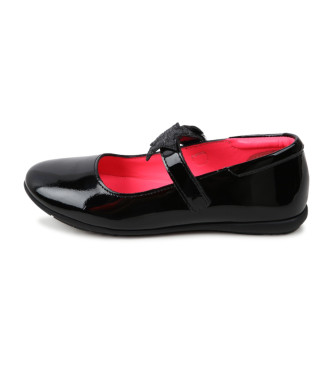Billieblush para niña. U20662 Bailarinas en charol negro (29), Piel, Plano, Velcro, Casual, moda infantil, Billieblush outlet 2024.