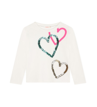 Billieblush para niña. U20484 Camiseta de punto blanco (6años= 114/119cm), Casual, Algodón, Manga larga, moda infantil, Billieblush outlet 2