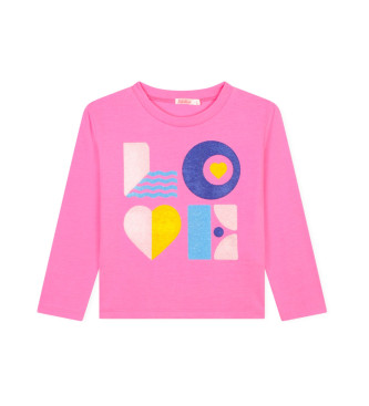 Billieblush para niña. U20492 Camiseta de punto rosa (6años= 114/119cm), Casual, Poliéster, Manga larga, moda infantil, Billieblush outlet 2