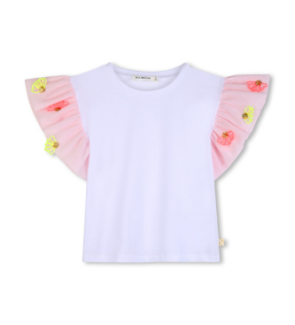 Billieblush para niña. U21937 Camiseta Ceremonia blanco (3años= 94cm), Casual, Algodón, moda infantil