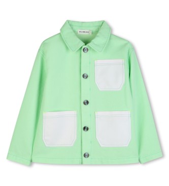 Billieblush para niño. U21681 Chaqueta Sarga verde (8años= 126cm), Casual, Algodón, moda infantil