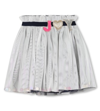 Billieblush para niña. U21587 Falda Except marino (8años= 126cm), Blanco, Casual, Verde, Sintético, moda infantil