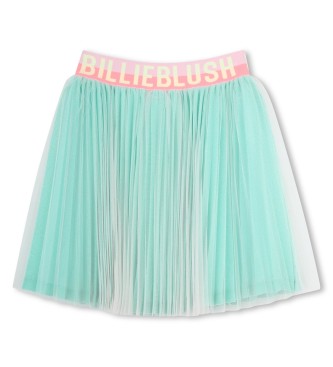 Billieblush para niña. U21868 Falda Plisada verde (8años= 126cm), Casual, Fiesta, Malla, moda infantil