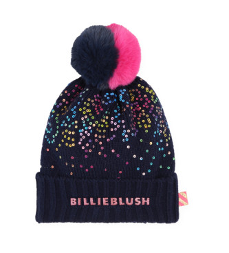 Billieblush para niña. U20605 Gorro con pompón marino (2/3Años= 50cm), Casual, Acrílico, moda infantil, Billieblush outlet 2024.