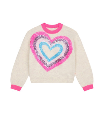 Billieblush para niña. U20460 Jersey de punto beige (12Años= 150cm), Casual, Acrílico, moda infantil, Billieblush outlet 2024.