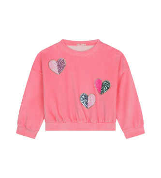 Billieblush para niña. U20468 Jersey de terciopelo rosa (5Años= 108cm), Casual, Poliéster, moda infantil, Billieblush outlet 2024.