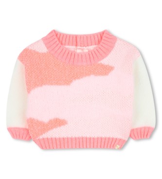 Billieblush para niña. U21268 Jersey Exquisito rosa (12meses= 74cm), Casual, Algodón, Manga larga, moda infantil