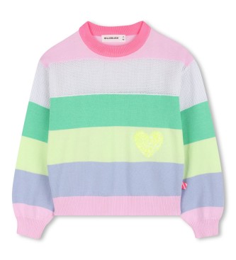 Billieblush para niña. U21971 Jersey Rainbow multicolor (10años= 138cm), Casual, Algodón, moda infantil