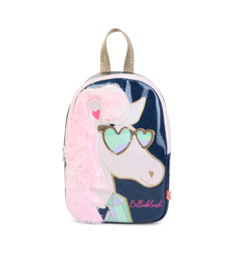 Billieblush para niña. U20590 Mochila pequeña purpurina marino (OSFA), Casual, Poliéster, moda infantil, Billieblush outlet 2024.