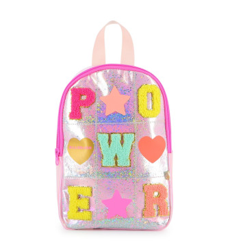 Billieblush para niña. U21530 Mochila Letras rosa (OSFA), Casual, Poliéster, moda infantil
