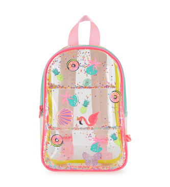 Billieblush para niña. U22047 Mochila Transparente rosa (OSFA), Casual, Poliuretano, moda infantil