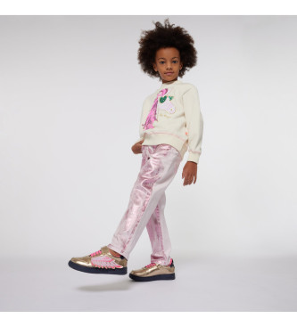 Billieblush para niña. U20447 Pantalón de sarga rosa (10Años= 138cm), Casual, Algodón, moda infantil, Billieblush outlet 2024.