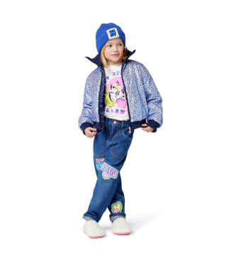 Billieblush para niña. U21327 Jeans Parche azul (6años= 114/119cm), Casual, Algodón, Denim, moda infantil