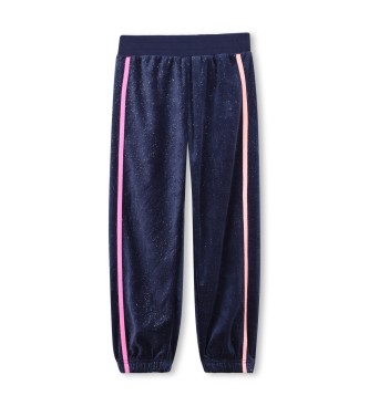 Billieblush para niña. U21546 Pantalón Jogging terciopelo marino (10años= 138cm), Casual, moda infantil