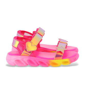 Billieblush para menina. U20694 Sandálias com fecho de velcro cor-de-rosa (32), Plano, Casual, moda infantil