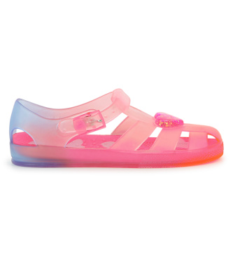 Billieblush para niña. U22117 Sandalias Gelatina rosa (27), Plano, Hebilla, Casual, moda infantil