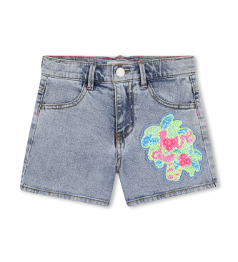 Billieblush para niña. U21884 Short Tejano azul (6años= 114/119cm), Casual, Algodón, Denim, moda infantil